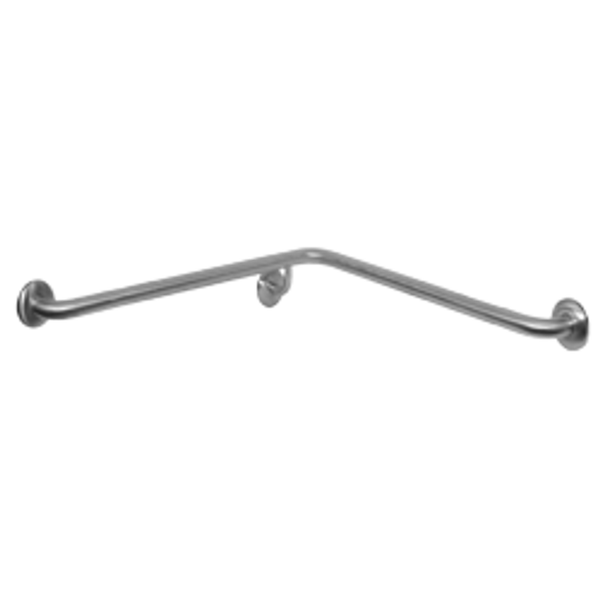 Metlam Corner Wall Flush Mount Shower Grab Rail Right Hand In Satin Stainless Steel
