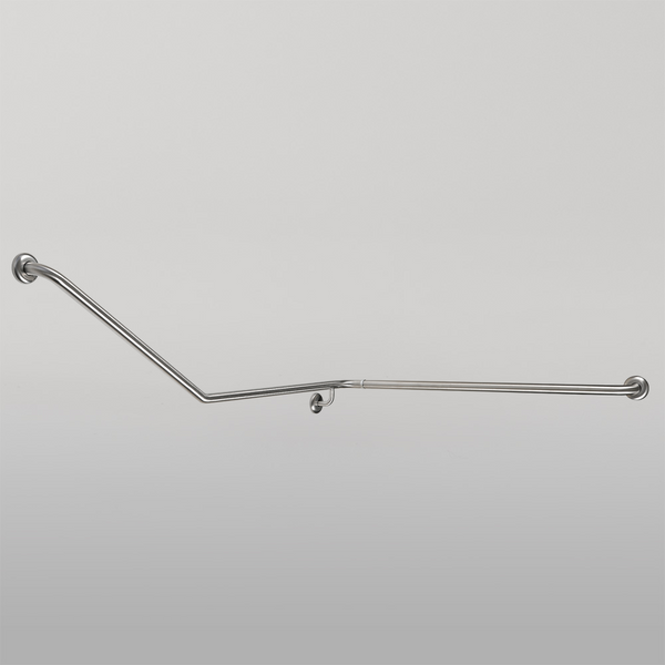 Metlam 30 Degree Flush Mount Wrap Around Grab Rail Modular Right Hand In Satin Stainless Steel