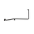 Metlam 90 Degree Flush Mount Wrap Around Grab Rail Modular Left Hand In Designer Black