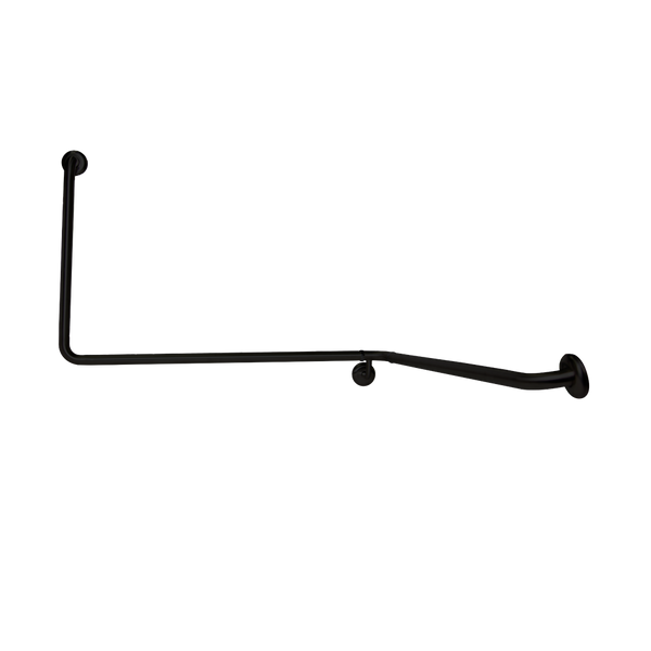 Metlam 90 Degree Flush Mount Wrap Around Grab Rail Modular Right Hand In Designer Black
