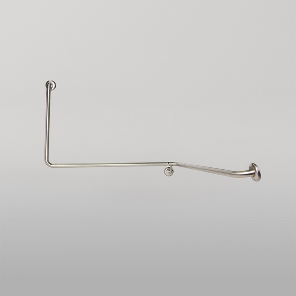 Metlam 90 Degree Flush Mount Wrap Around Grab Rail Modular Right Hand In Satin Stainless Steel
