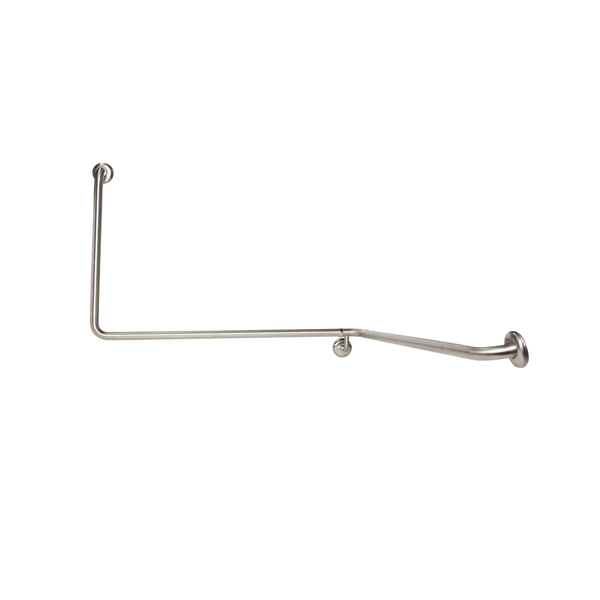 Metlam 90 Degree Flush Mount Wrap Around Grab Rail Modular Right Hand In Satin Stainless Steel