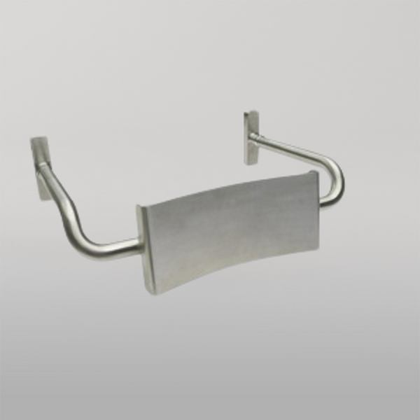 Metlam Vandal Proof Curved Backrest In Satin Stainless Steel