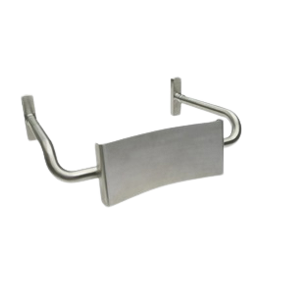 Metlam Vandal Proof Curved Backrest In Satin Stainless Steel