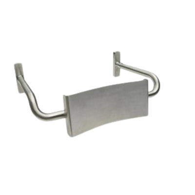 Metlam Vandal Proof Curved Backrest In Satin Stainless Steel