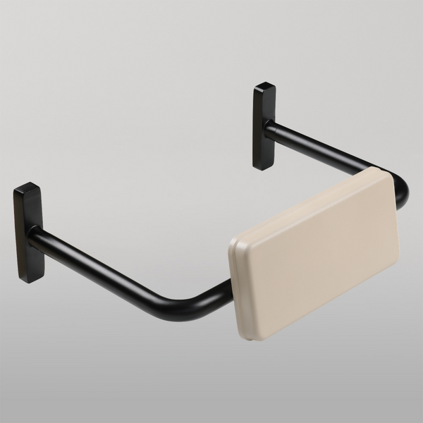 Metlam Straight Rail Padded Backrest In Designer Black