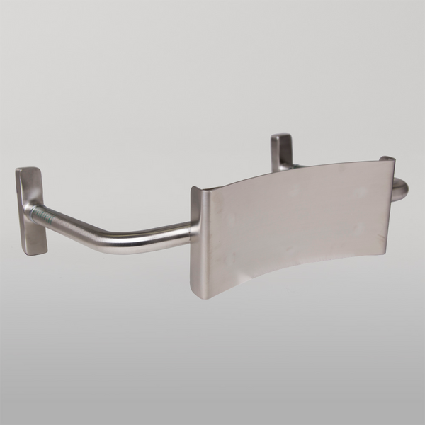 Metlam Vandal Proof Straight Arm Backrest In Satin Stainless Steel