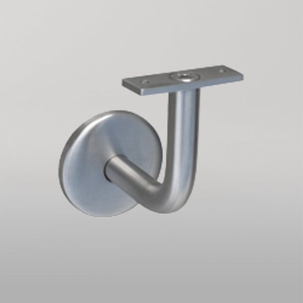 Metlam Hand Rail Bracket Flat Mount In Satin Stainless Steel