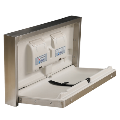 Metlam Surface Mounted Horizontal Baby Change Station In Stainless Steel