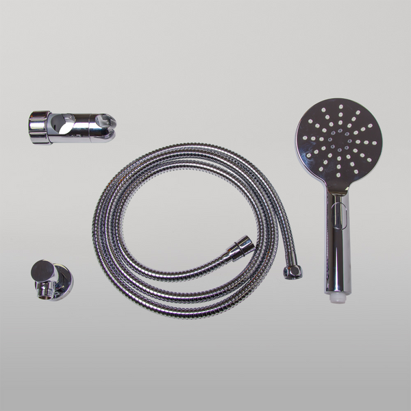 Metlam 32mm 3 Function Grab Rail Shower Kit In Satin Chrome Plate
