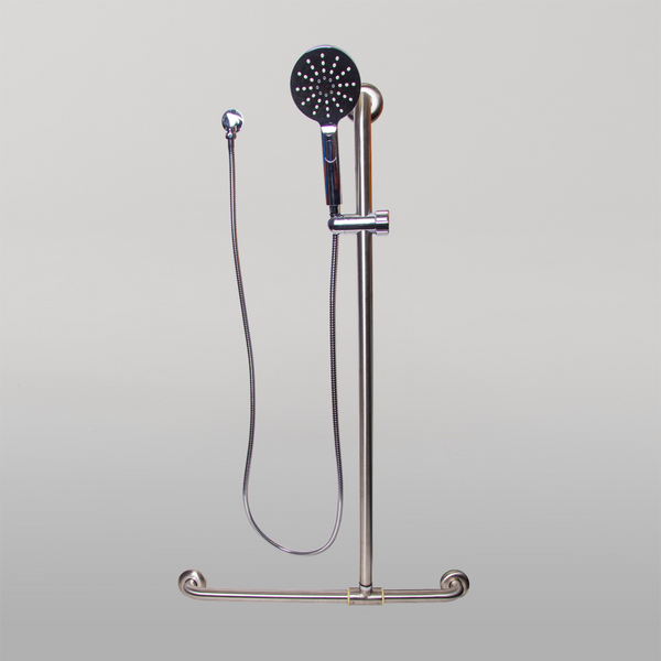 Metlam Universal Sliding Shower Rail Kit In Satin Stainless Steel