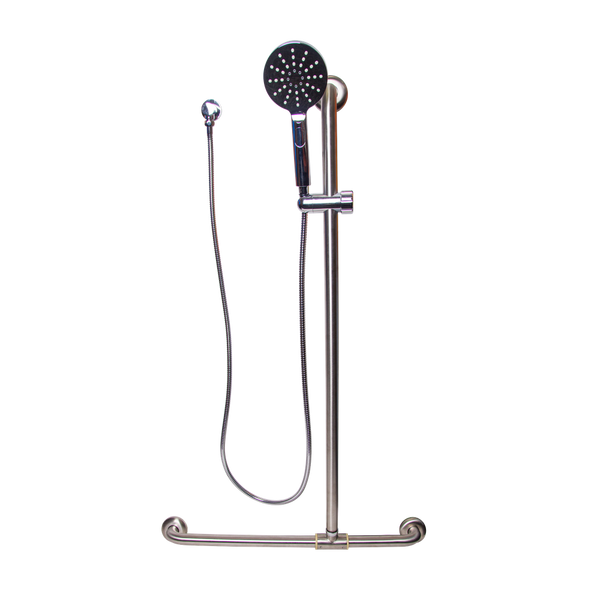 Metlam Universal Sliding Shower Rail Kit In Satin Stainless Steel