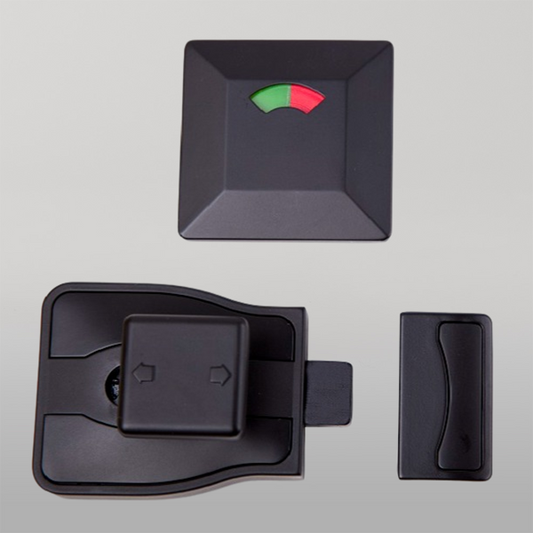 Metlam Moda Lock And Indicator Set In Designer Black