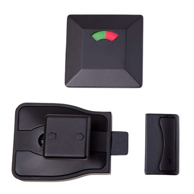 Metlam Moda Lock And Indicator Set In Designer Black