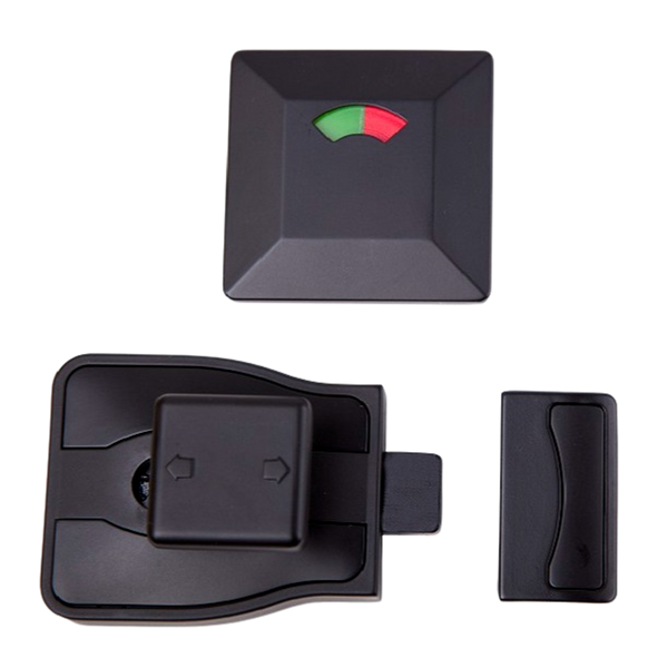 Metlam Moda Lock And Indicator Set In Designer Black