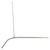 Metlam 1200mm L Bend Shower Curtain Track System