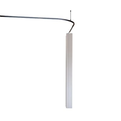 Metlam L Bend Shower Curtain Track System In Designer Black