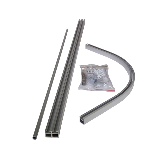 Metlam 1200mm Modular L Bend Shower Curtain Track System