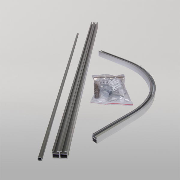 Metlam 1600mm Modular L Bend Shower Curtain Track System