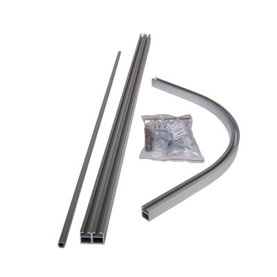 Metlam 1600mm Modular L Bend Shower Curtain Track System