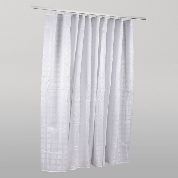 Metlam 1800mm Box Stripe Polyester Shower Curtain