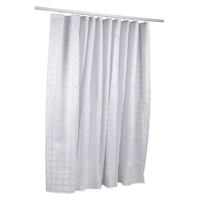 Metlam 2000mm Box Stripe Polyester Shower Curtain
