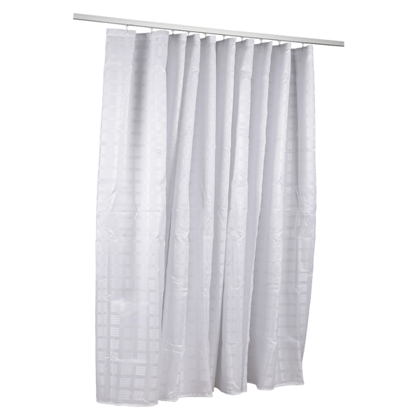 Metlam 2000mm Box Stripe Polyester Shower Curtain