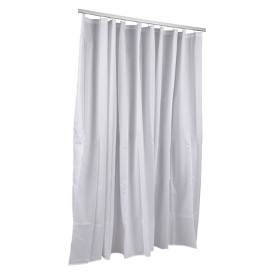 Metlam 1800mm White Nylon Taffeta Shower Curtain