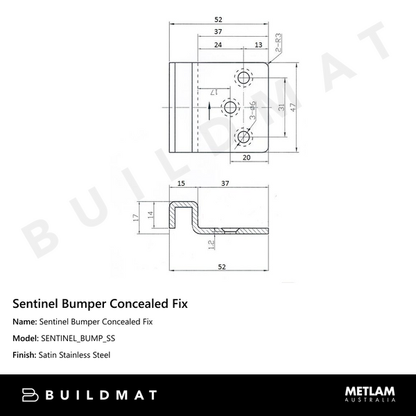 Metlam Sentinel Bumper Concealed Fix