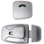 Metlam Sera Slide Lock And Indicator Set In Satin Chrome Plate