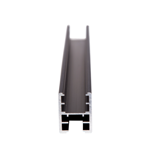 Metlam Aluminium Universal Head Rail Channel 13/18mm 3600mm Length In Designer Black