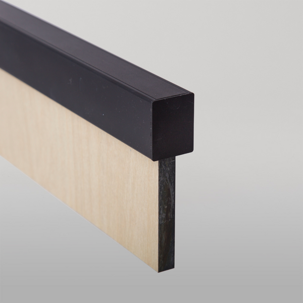 Metlam End Cap For Universal Head Rail Channel In Designer Black (1 piece)