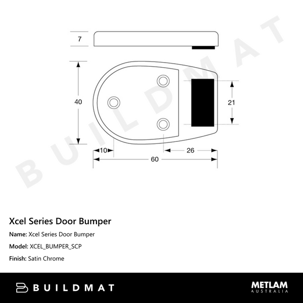 Metlam Xcel Series Door Bumper