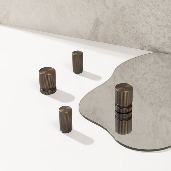 Alma Mia Linear Handle Brushed Vintage Antique Brass