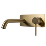 Alma Mira Brushed Brass Gold Wall Mixer and Spout