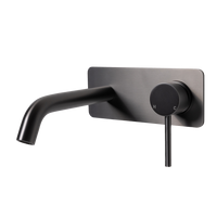 Alma Mira Brushed Gunmetal Wall Mixer and Spout