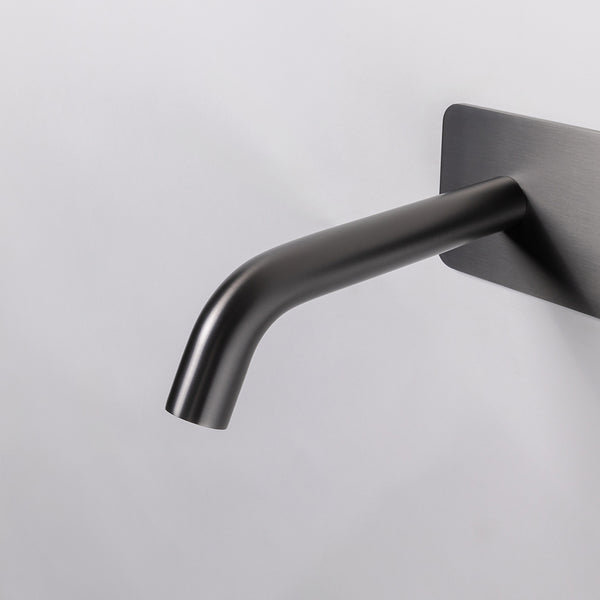 Alma Mira Brushed Gunmetal Wall Mixer and Spout