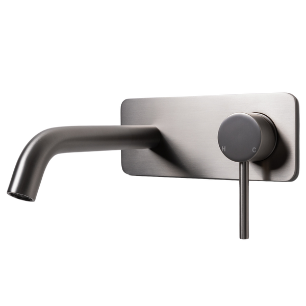 Alma Mira Brushed Nickel Wall Mixer and Spout
