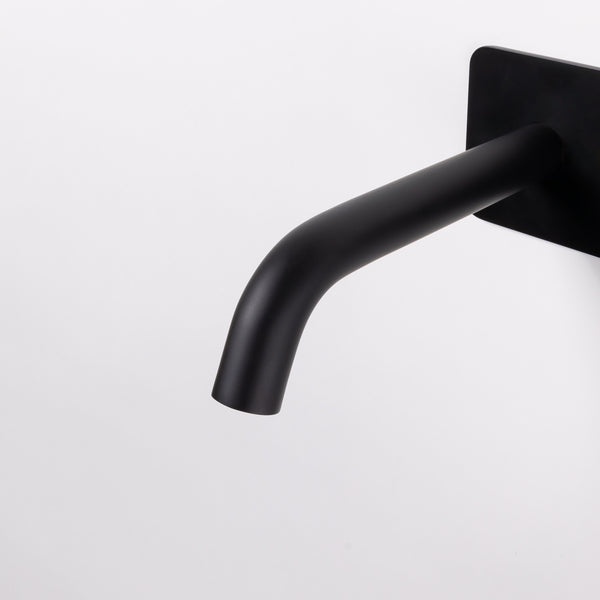 Alma Mira Matte Black Wall Mixer and Spout