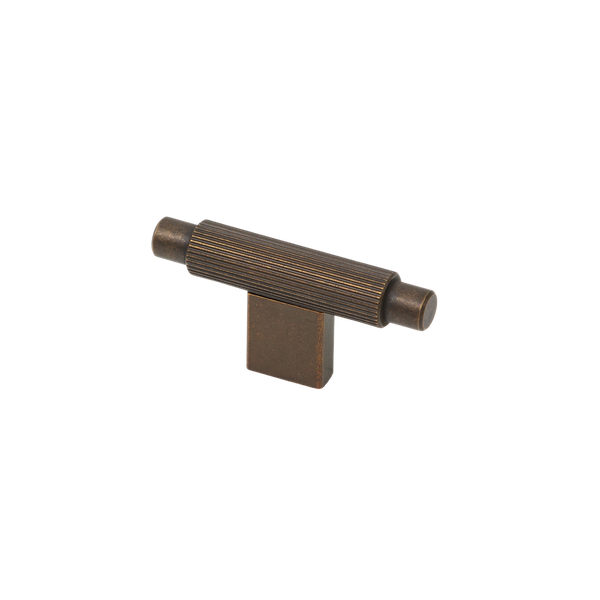 Momo Handles Momo Arpa T Knob 70mm Antique Brass