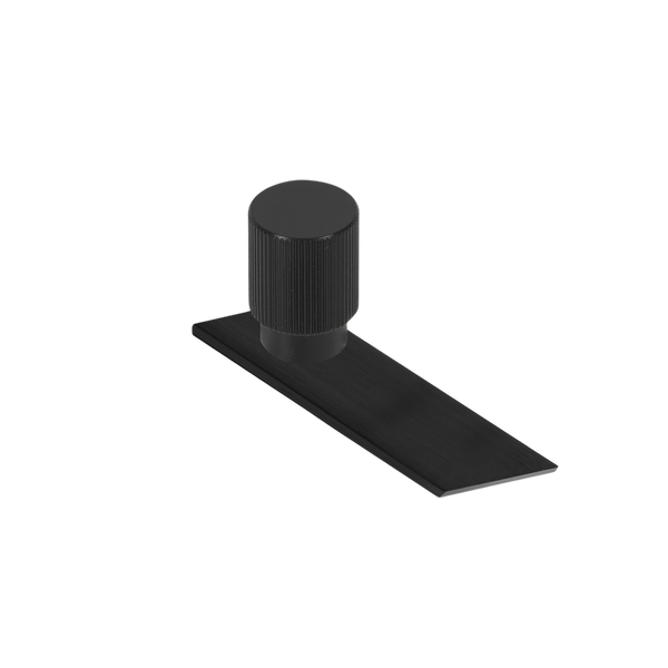 Momo Handles Momo Arpa Round Knob And Backplate 22mm Brushed Black