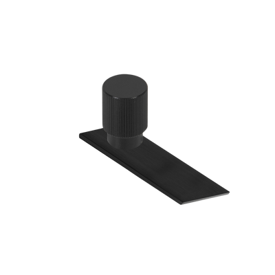 Momo Handles Momo Arpa Round Knob And Backplate 22mm Brushed Black