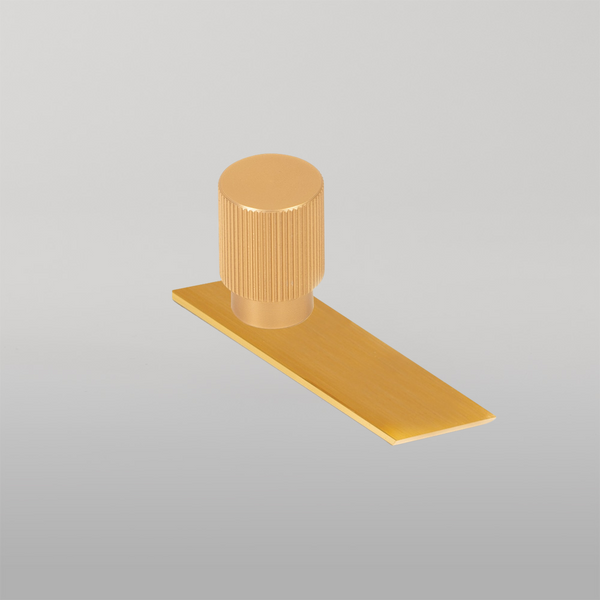 Momo Handles Momo Arpa Round Knob And Backplate 22mm Brushed Dark Brass