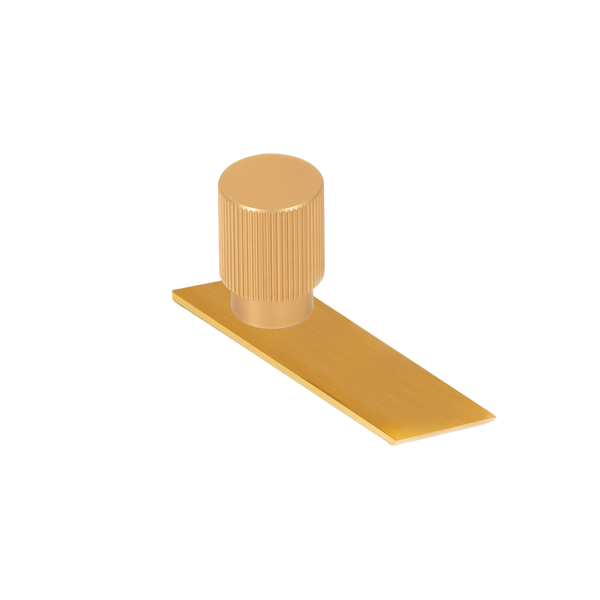 Momo Handles Momo Arpa Round Knob And Backplate 22mm Brushed Dark Brass