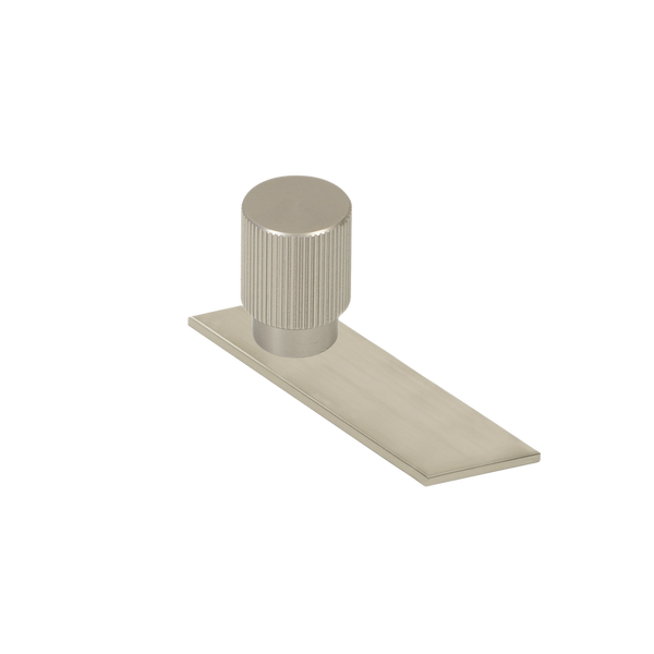 Momo Handles Momo Arpa Round Knob And Backplate 22mm Dull Brushed Nickel