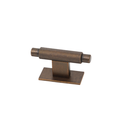 Momo Handles Momo Arpa T Knob And Backplate 70mm Antique Brass