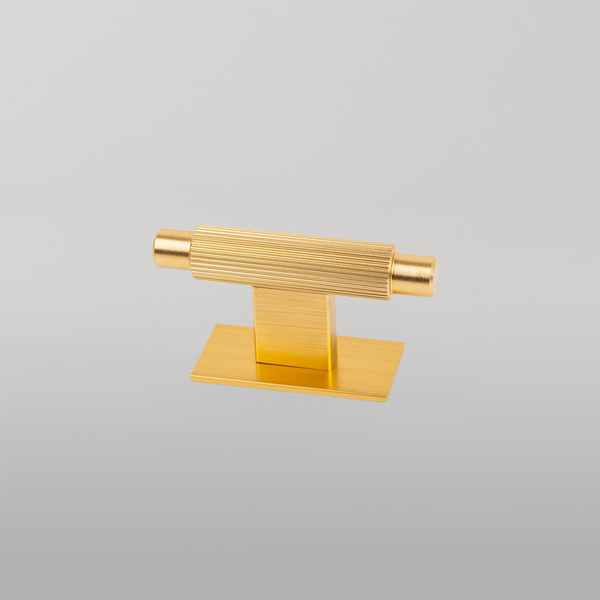 Momo Handles Momo Arpa T Knob and Backplate 70mm Brushed Dark Brass