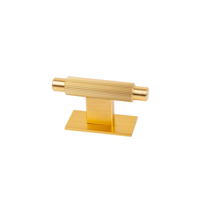 Momo Handles Momo Arpa T Knob and Backplate 70mm Brushed Dark Brass