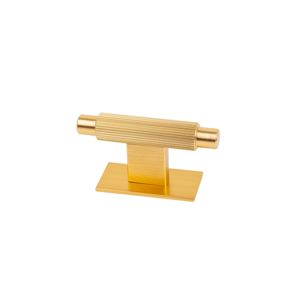 Momo Handles Momo Arpa T Knob and Backplate 70mm Brushed Dark Brass