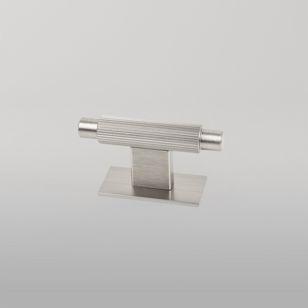 Momo Handles Momo Arpa T Knob and Backplate 70mm Dull Brushed Nickel